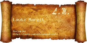 Lautz Margit névjegykártya